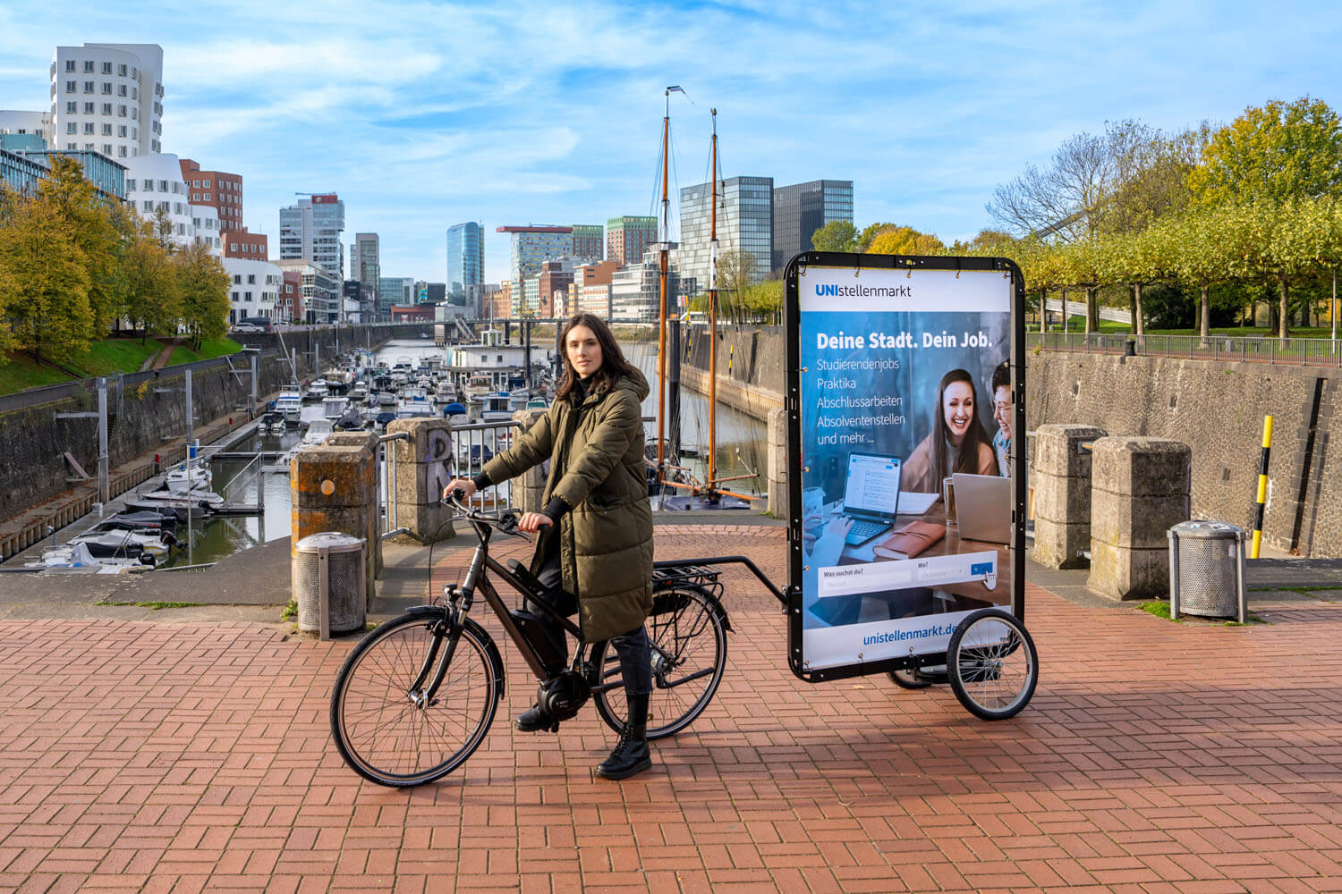 CLP Fahrradwerbung unterwegs mit dem Ad-Wheel