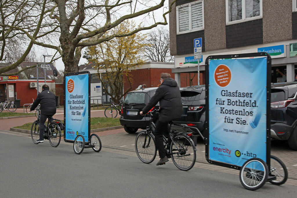Fahrradwerbung ist mobile Werbung