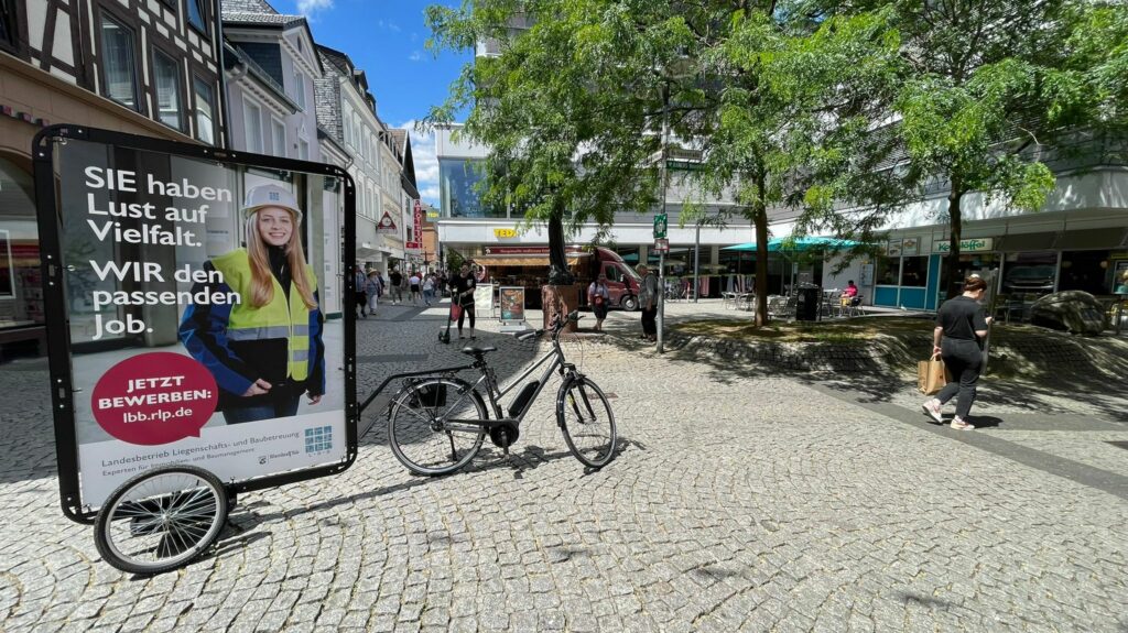 Fahrradwerbung in Bingen sieht einfach gut aus